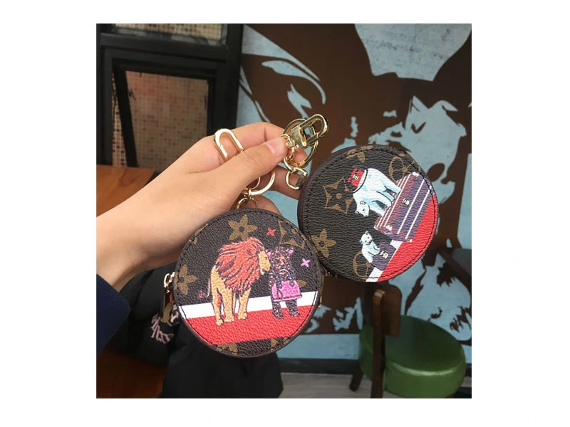 Ea142 Illustre Hollywood Drive Key Holder Initial Women Wholesale Keychain Luxury Purse Leather Charms for Accessories Hand Cute Designer Luxury Bag Charm