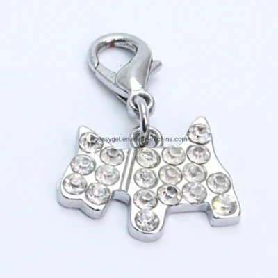 Etiqueta ostentosa para mascotas, colgante con forma bonita, joyería para perros, accesorios de diamantes de imitación Esg16530